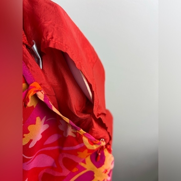 VTG BEADED Fairy Coquette Y2K 90s Muse 100% Silk sequins Layered Red HOCO Dres 4 - Picture 9 of 13